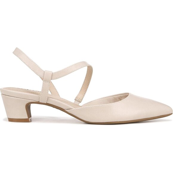 LifeStride Womens Almond Patent Polyurethane Pointed Closed Toe Minimalist Pump - Picture 6 of 9